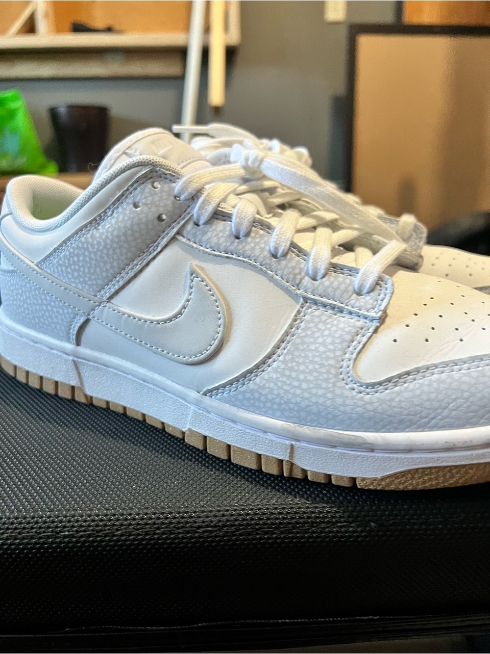 Nike Dunk Low White with Gum Sole - Picture 3 of 11